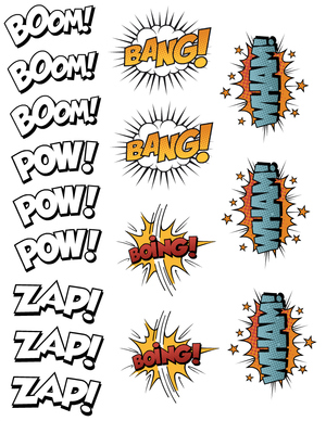create your own comic book printable sticker set allfreekidscrafts com