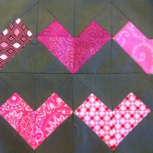 Heart Embers Quilt Block