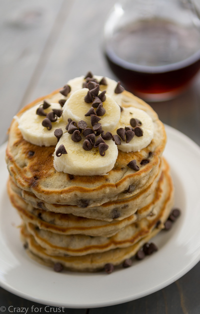 Banana Chocolate Chip Pancakes