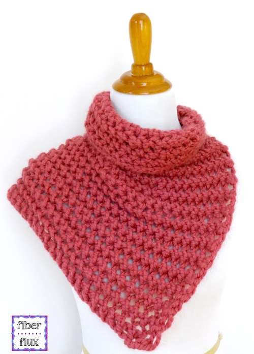 Raspberry Sorbet Button Cowl