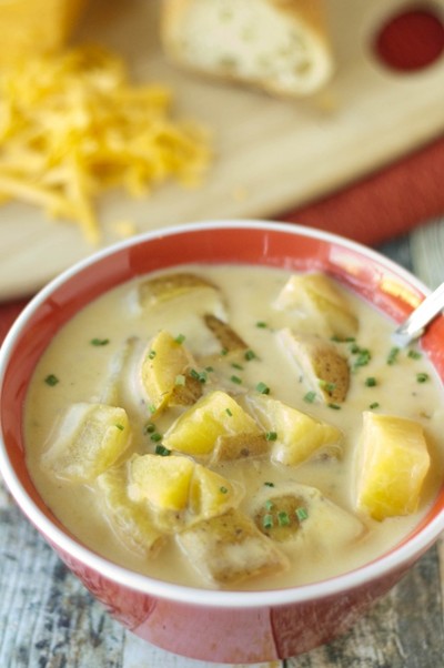 Drunken Potato Cheddar Soup