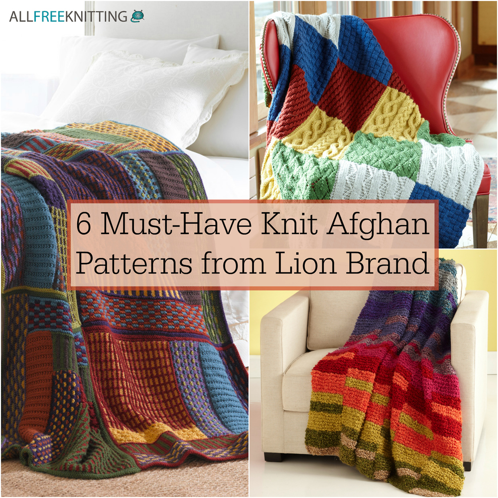 6 MustHave Knit Afghan Patterns from Lion Brand