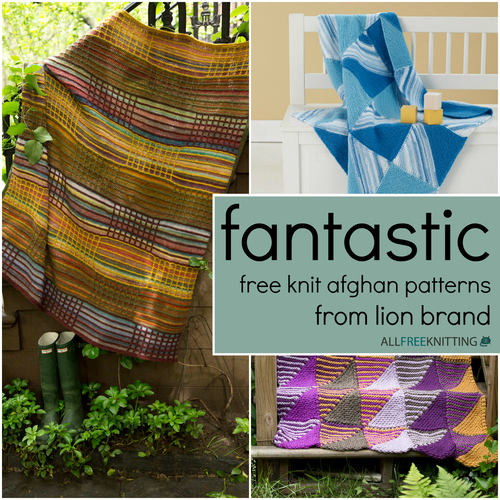 Fantastic Free Knit Afghan Patterns from Lion Brand Fantastic Free Knit Afghan Patterns from Lion Brand