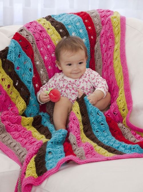 Ten Row Baby Afghan