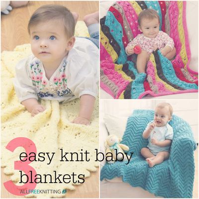 3 Easy Knit Baby Blankets