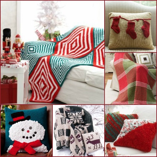 Spreading Christmas Cheer: 12 Knit Afghan Patterns + Pillows Spreading Christmas Cheer: 12 Knit Afghan Patterns + Pillows