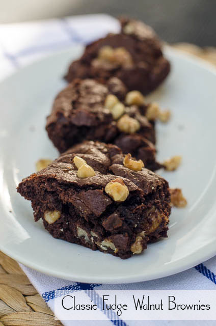 Classic Fudge Walnut Brownies