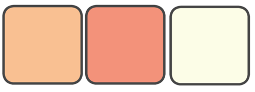 Peach, Coral, Cream