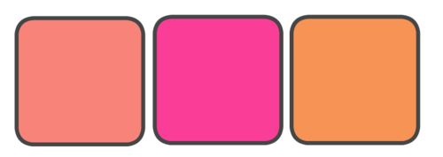 Pink, Coral, and Orange