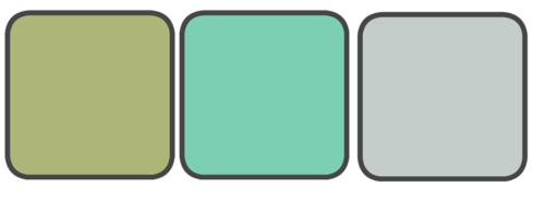 Sage, Light Teal, Grey