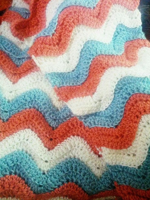 Reversible Ripple Baby Blanket