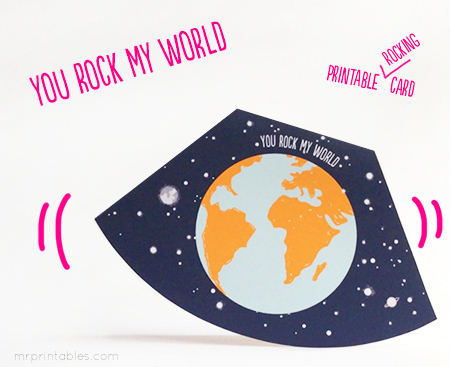 You Rock My World Printable Valentine