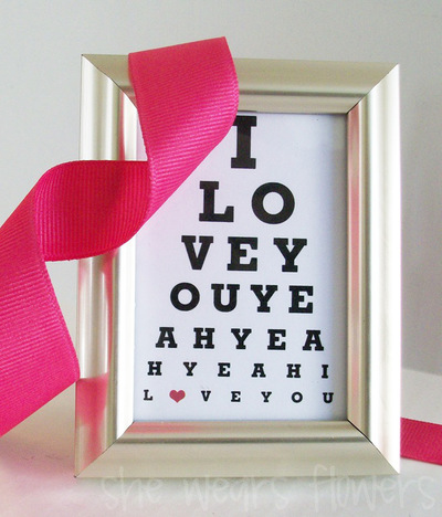 I Love You Eye Chart