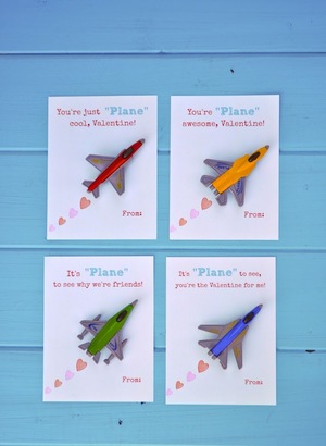 Free Printable Toy Plane Valentines