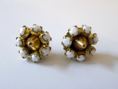 Punky Vintage Rhinestone Earrings