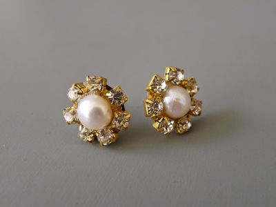 Jeweled Pearl Earrings