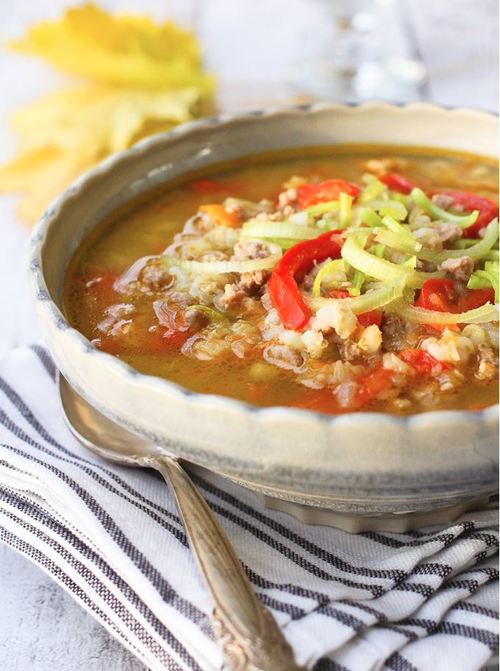 Hearty Ground Turkey Soup