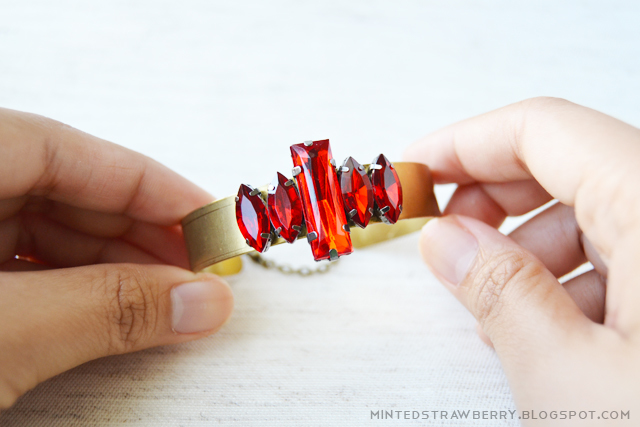 Rich Ruby Cuff Bracelet