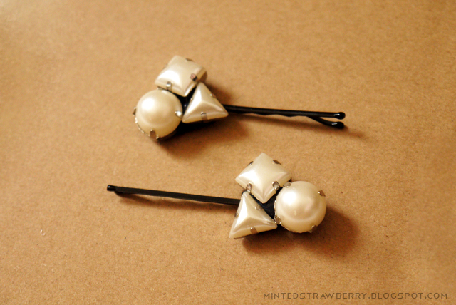 Geometric Pearl Hairpins