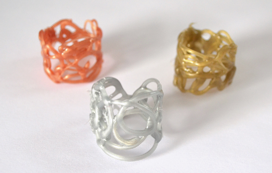 Funky Glue Gun Rings