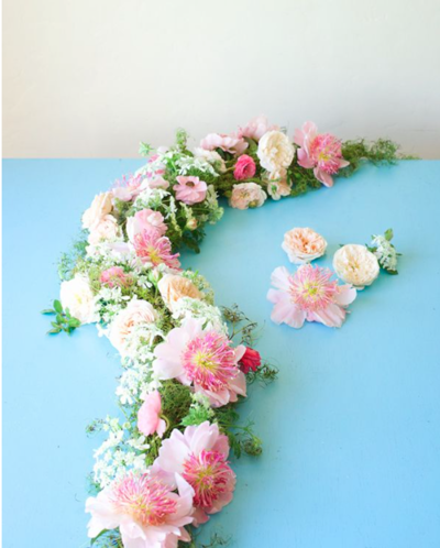 Perfect Peony and Roses Table Garland