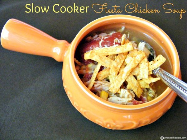 Slow Cooker Fiesta Chicken Soup