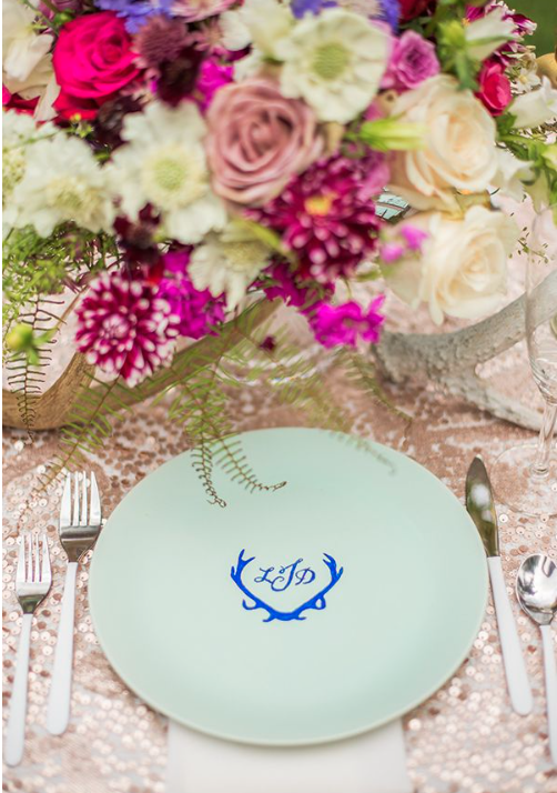 Quick and Easy Monogrammed Plates