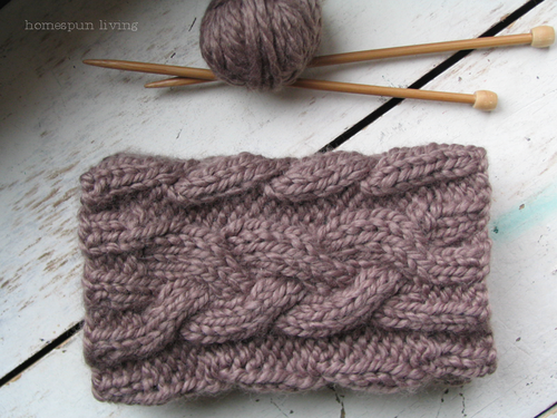 Homespun Cabled Boot Cuffs