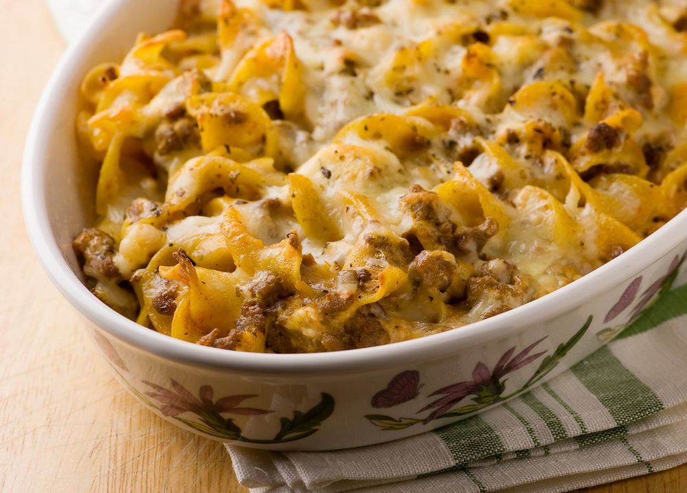 Easy Cheesy Beef Stroganoff Casserole | AllFreeCasseroleRecipes.com