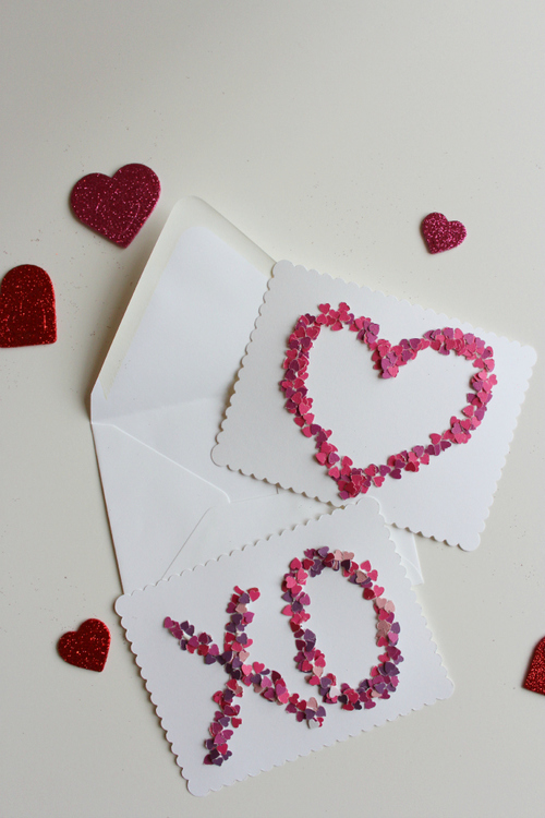 Simply Adorable Confetti Hearts Valentines