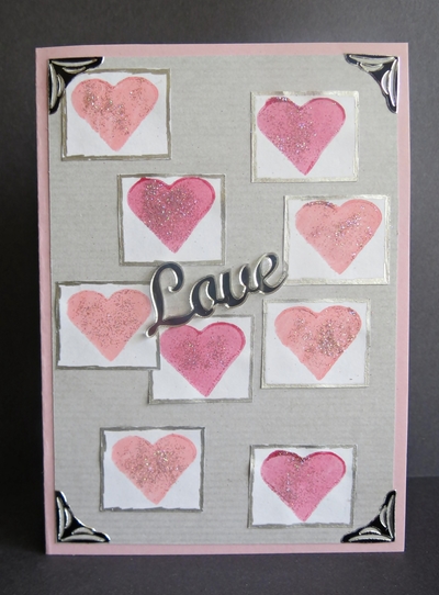 Sparkling Hearts Valentine's Day Card