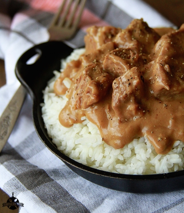 Creamy Brown Gravy Beef Tips | AllFreeSlowCookerRecipes.com