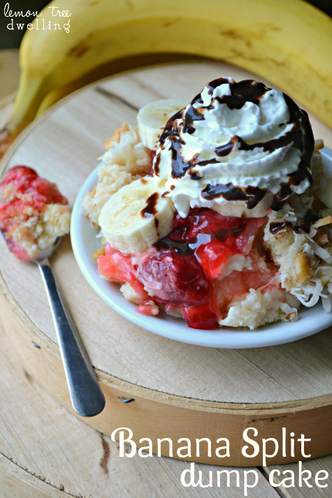 Easy Banana Split Dump Cake