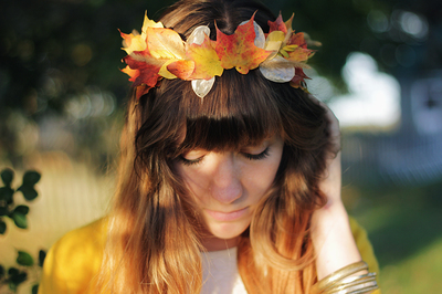 Fall in Love Autumn Leaf Crown