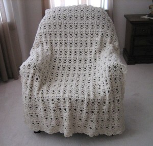 Vintage Lace Crochet Afghan