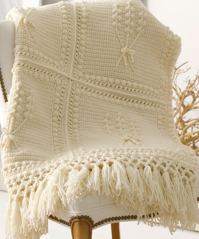 Aran Nosegay Crochet Blanket Pattern