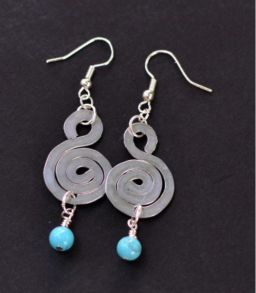 Hypnotic Flattened Spiral Earrings