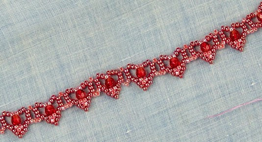 Lovely Beaded Hearts Bracelet