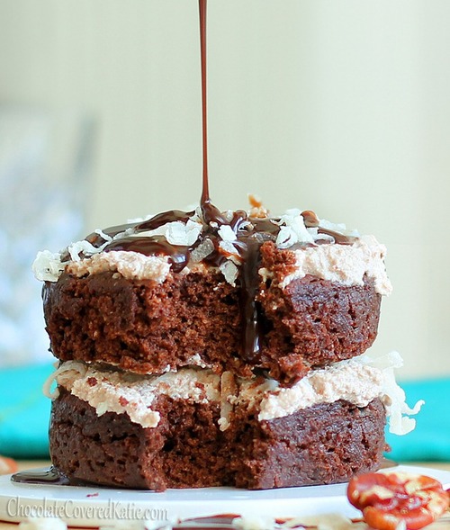 German Chocolate Cake for One