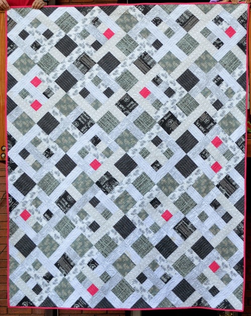 Picket Fence Black and White Quilt