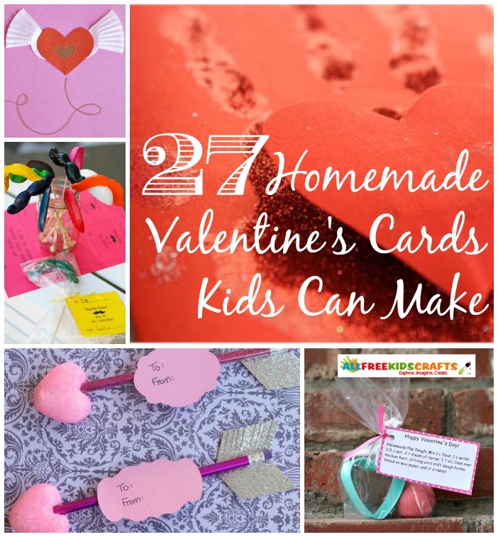 33 easy felt holiday crafts for kids to make 27 Homemade Valentine's Cards Kids Can Make | AllFreeKidsCrafts.com