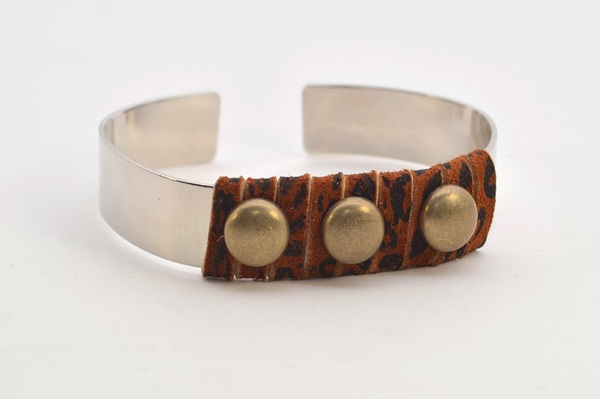 Wild Silver Studded Bangle