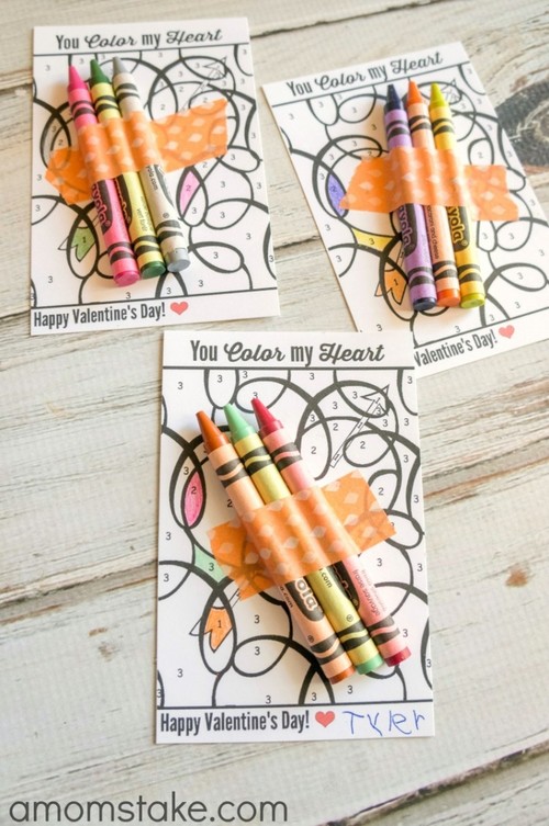 Free Printable ColorbyNumber Valentines