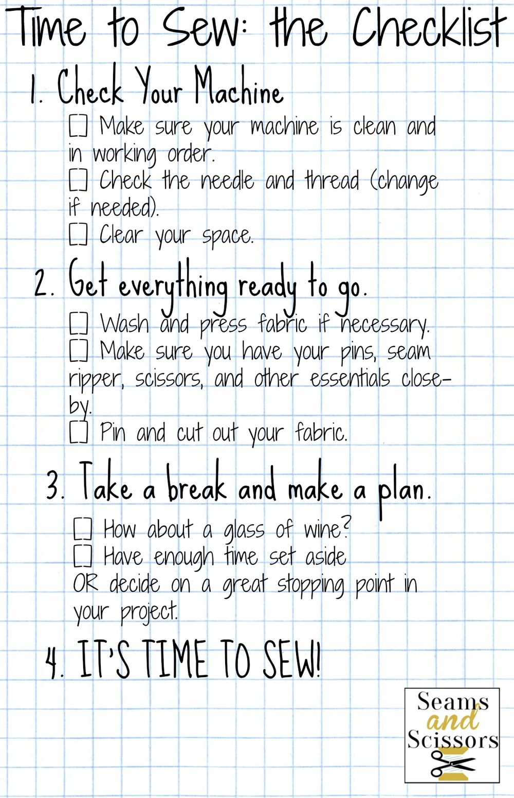 How to Start Sewing Checklist