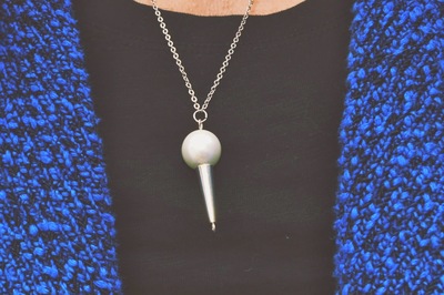 Dangerously Cute Spiked Pearl Necklace