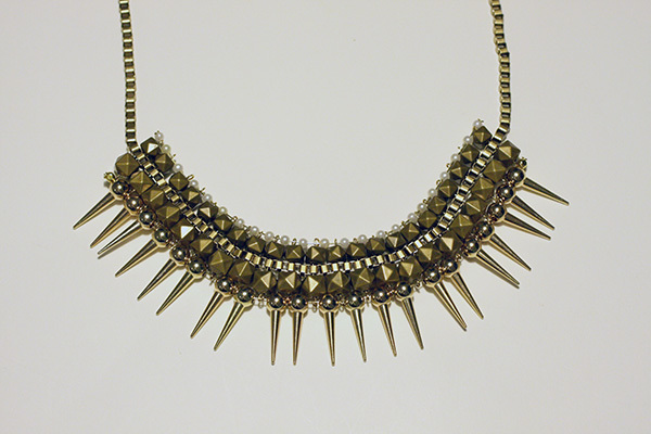 Studded Spiked Choker Necklace