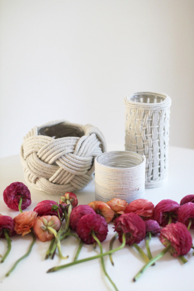 Coastal Rope Vases