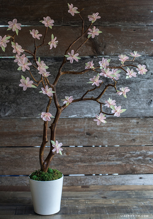 Crepe Paper Cherry Blossoms Arrangement