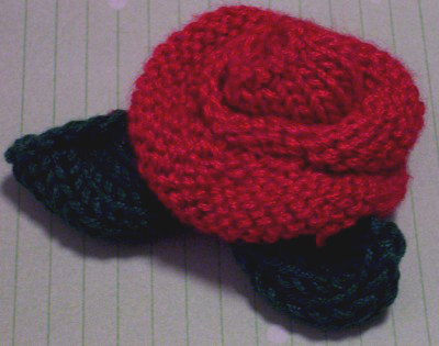 Beautiful Knitted Rose