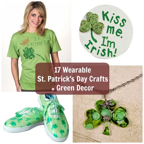 17 Wearable St. Patrick's Day Crafts + Green Decor